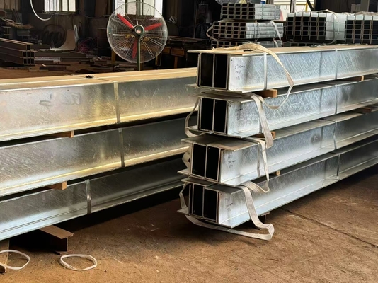เหล็ก H-Beam ชุบสังกะสี ป้องกันสนิมแบบจุ่มร้อน สำหรับงานโครงสร้างเหล็กในโครงการก่อสร้าง