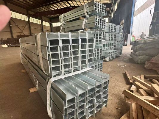เหล็กโครงสร้างรูปตัว H ชุบสังกะสีแบบจุ่มร้อน ป้องกันสนิม ประสิทธิภาพสูง
